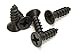 Bolt Dropper Black Oxide Coated Stainless Screw - Flat Head Phillips Wood Screws - Small Screw Hardware Suitable for Cabinet - Corrosion-Resistant Fasteners (25 Pack of 6 X 1/2)
