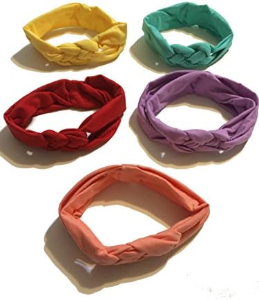 Baby Headband Accessories with Flower Pearl and Lace Elastic Wrap Hair Band By Leonna. Kids Hairwrap Comes in Assorted Colors for Occasions Such As Birthdays, Weddings, Holidays, Gifts, Events