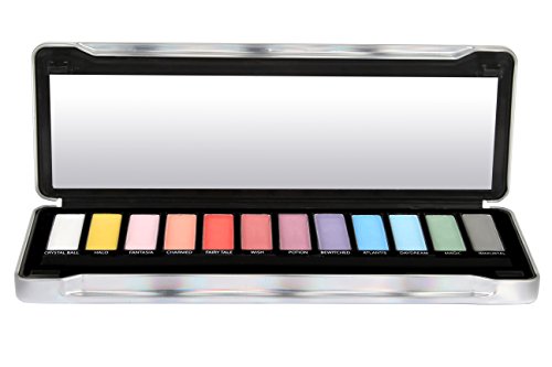 BYS Fantasy Matte Eyeshadow Palette Tin with Mirror and Dual End Applicator 12 Shades