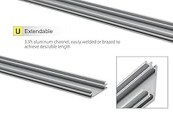TORCHSTAR 5 Pack 3.3ft/1m Aluminum U-Shape Channel
