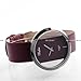 Dalas Coffee Leather Transparent Dial Fashion Lady Girl Wrist Quartz Watch Gift WAA032