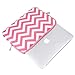 Mosiso Chevron Laptop Sleeve Bag with Small Case for 13 Inch MacBook, Light Pink