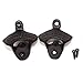 ZRAMO 2 Pack of Black Wall-Mounted Bartender's Bottle Opener in Cast Iron, Set of 2 with Mounting Screws Included (2pc retro)