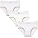 Amoureux Bebe Girls Brief Panties- Tagless Cotton Underwear-Pink/White (3 Pack)