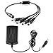 Security Camera Power Adapter with Splitter,ISEEUSEE Camera Cable 12V 2A 100V-240V with 4-Way Power Splitter Cable FCC UL Certified CCTV Power Adapter Transformers-Fits Analog/AHD DVR/Camera