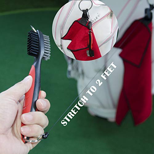 image for Perfshot Microfiber Waffle-Weave Golf Towel with Golf Club Brush | 16