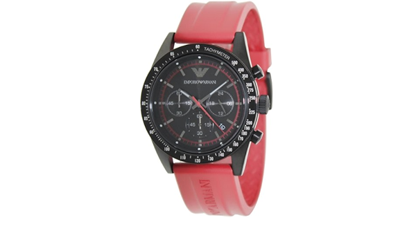 armani red watch