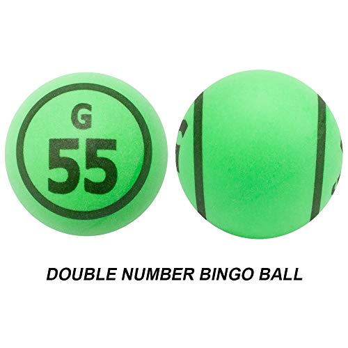 GSE Games & Sports Expert 1.5-Inch Pro Ping Pong Size Replacement Bingo Ball Set (4 Style Balls - Double Number)