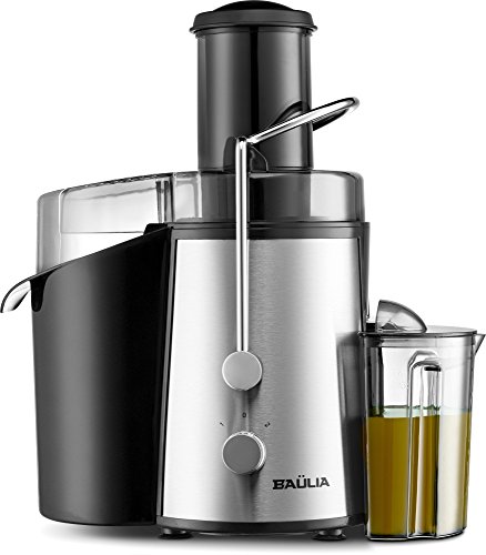 UPC 050875529885, Baulia JM804 Juicer Machine for Fruit and Vegetables Chute-Easy to Assemble-Powerful Juice Extractor – Large Pulp Container – Ideal for Home Or Commercial Use, Black