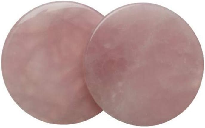 Beaupretty 2PCS Eyelash Jade Stones Eyelash Extension Pink Jade Stone Glue Pallet Holder Round Pallet Nail Pallet Eyelash Extensions Tool - Image 5