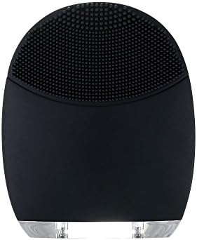 Silione Electronic Facial Cleanser Soft Facial Brush Silicone Face Cleansing Brush (Black)