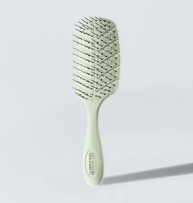 - Cepillo de pelo esqueleto antitirones Natural Fiber hecho a base de fibras de trigo, Cepillo Desenredante Antienredos y Antirotura, Peinado suave y sin tirones, Para todo tipo de cabellos
