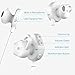 Bluetooth Headphones, iXCC Wireless Sports Earphones Half-in-Ear EarBuds, Apt-x Stereo, Bluetooth V4.1, IPX4 Nano Coating Sweatproof, Noise Cancelling Headset - White