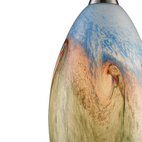Elk 10077/1 Geologic 1-Light Pendant In Satin Nickel (Pattern may vary slightly) - Thumbnail 4