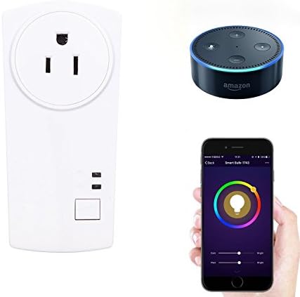 Wifi Smart Socket, Home Timer Remote Control by APP Anywhere,with USB Charging Port, Work with Alexa & Google Assistant(1 pack)