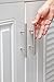 Kitchen Cabinet Door Handle Set: Modern Satin Nickel Stainless Steel Handles for Cabinets, Cupboards and Drawers - Silver T-Bar Pulls with 2 Mounting Screw Sets - 5” Length, 3” Center - 30 Pack