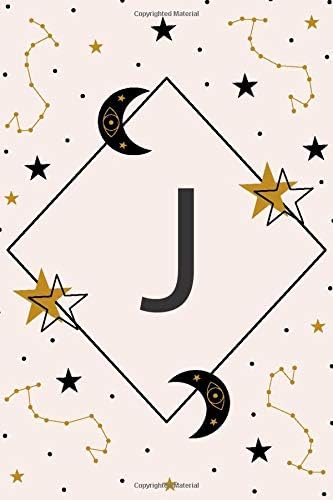J: Celestial Personalized Initial J Monogram Composition Notebook Journal for Girls and Women - 110 Lined Pages (55 Sheets) - 6"x9" Paperback – July 28, 2019