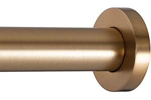 Ivilon Shower Tension Curtain Rod - Adjustable Spring Tension Rod for Shower Curtains, Bathroom, or Windows, Easy to Install, No Drilling Required, Rustproof, Adjustable 54 to 90 Inch Warm Gold