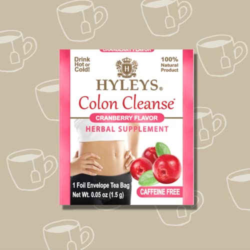 Hyleys Colon Cleanse Tea Cranberry Flavor - 25 Tea Bags (12 Pack - 300 Tea Bags Total)