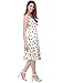 Allegra K Women's 1950s Sleeveless Cherry Print Midi Flare Vintage Dress L White
