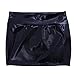 YiZYiF Women's Shiny Metallic Dress Liquid PVC Leather Wet Look Mini Skirt
