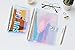 MultiBey A5 Rainbow Holographic Clear Soft Transparent PVC Binder Planner Agenda Shells 6-Ring Loose Leaf Notebook Paper Refill Folder 9