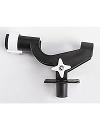 Wise   Soporte de varilla gemela con 2 soportes empotrados, negro