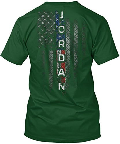 Jordan Family American Flag Tshirt - M - Deep Forest - Hanes Tagless Tee