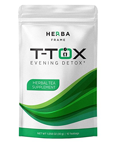 Evening Detox Tea HerbaFrame T-TOX | 10-Day Body Cleanse and Weight Loss Support for Women and Men | Bedtime Slimming Tea, Contains Senna Evening Detox Tea HerbaFrame T-TOX | 10-Day Body Cleanse and Weight Loss Support for Women and Men | Bedtime Slimming Tea, Contains Senna