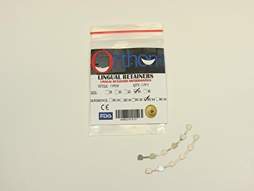 Dental Orthodontic Lingual Retainer Bonding # 44 Upper 3-3 with Mesh 2Pcs ORTHOM
