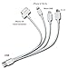 Gembonics Premium 4 in 1 Multi USB Charger Adapter Charging Cable Connector and Micro USB for iPhone 6 Plus 5 5S 5C iPad 4th Gen Air Mini iPod Touch 5th 7th Gen Samsung Galaxy S4 and More