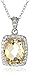 Amazon Essentials Sterling Silver Citrine Pendant Necklace, (previously Amazon Collection)