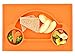 Set Silicone Car Placemat and Matching Mommy and Baby Panda Bib Kids Babies Toddlers Meal Plate (Orange)