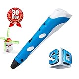 3D Printing Pen, Glyby Intelligent 3D Drawing Doodle Art with 1.75mm ABS Filament Refill (Blue)