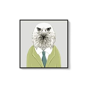 Framed Canvas Wall Art for Living Room, Bedroom Animal in Home Dress Canvas Prints for Home Decoration Ready to Hanging - 16x16 inches