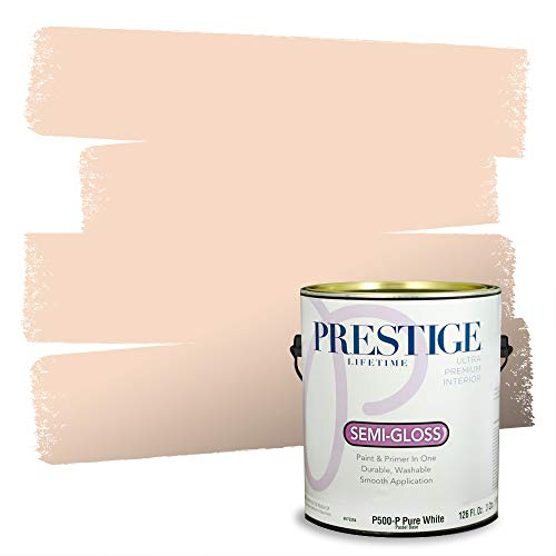 PRESTIGE Paints P500-P-65BM Interior Paint and Primer In One Semi-Gloss Compara…
