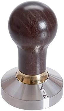 Coffee Tamper Elite for Espresso, Stainless Steel and Handle from Ash wood (49mm, Venge)