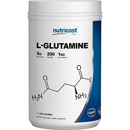 Nutricost L-Glutamine Powder 1 KG - Pure L Glutamine - 5000mg per Serving - High Purity