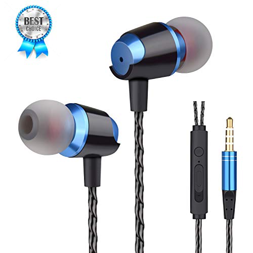 Earbuds Earphones with Pure Sound and Powerful Bass Headphones with Stereo Mic&Remote Noise Isolating Headsets Control Earphone Wired Headphone in-Ear Ear Buds for Samsung Android Smart Phone