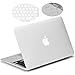 LENTION Hard Case for MacBook Air (11-inch, Late 2010 to Early 2015) - Model A1370 / A1465, with Keyboard Cover and Port Plugs, Matte Finish Case with Rubber Feet (Frost Clear)