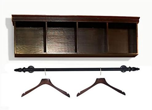 FAFZ Coat Racks Clothing Store Clothing Wooden Display Stand Retro Wall-Mounted Side-Mounted Hanging Racks Shelves Racks Clothes Hook (Size : L120w13h32.2CM)