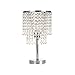 Hile Lighting KU300085 Chrome Round Crystal Chandelier Bedroom Nightstand Table Lamp