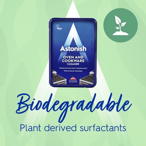 ASTONISH OVEN & COOKWARE CLEANING PASTE FOR GLASS, APPLIANCES, CERAMICS, STOVETOP & PYREX – ALL PURPOSE KITCHEN CLEANER – STAINLESS STEEL DEGREASER REMOVES BAKED ON GREASE & GRIME, 150G TUB (3 PACK)