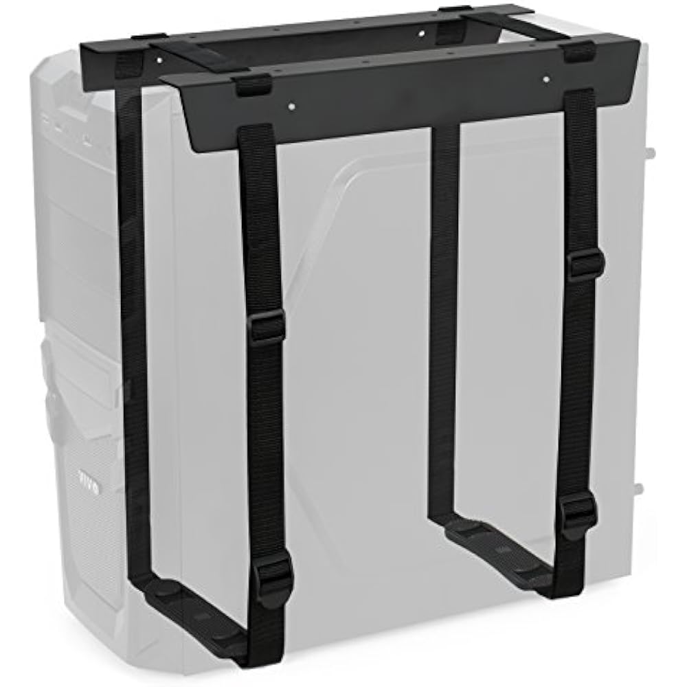 Black Under-Desk And Wall Mount PC Adjustable Strap Steel ...