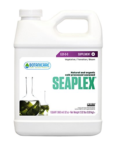 Botanicare SEAPLEX Cold Processed Seaweed Plant Supplement 0.01-0-0 Formula, 1 Quart Botanicare SEAPLEX Cold Processed Seaweed Plant Supplement 0.01-0-0 Formula, 1 Quart