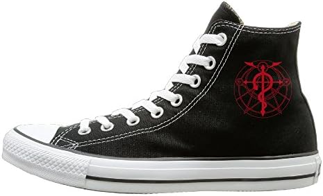 NFCGH Fullmetal Alchemist Brotherhood Canvas Shoes Sneakers Slip On Shoes 37 Black