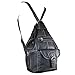Women's Genuine Leather Sling Purse Handbag Convertible Shoulder Bag Tear Drop Backpack Mid Size Black