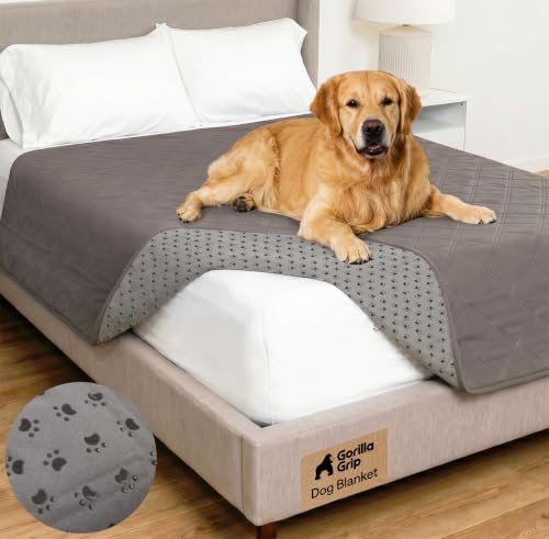 GORILLA GRIP Waterproof Pet Blanket Charcoal