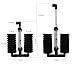 Huijukon Double Sponge Filter for Aquarium Fish Tank, Up to 55 Gallon Tanks