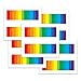 Gay Pride Temporary Tattoo Set - Rainbow Equality Bars Body Art - LGBTQ - Gay Pride Parade Accessory - Set of 5 Temporary Rainbow Tattoos, Size 1.5